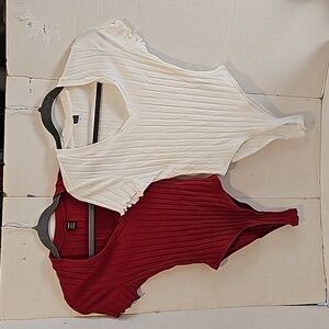 SHEIN one piece bodysuit Tops. Size Medium. Set of 2.